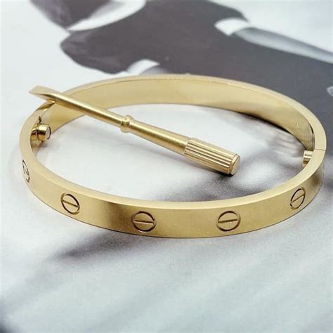 cartier love bracelet dupe with screwdriver|cartier love bracelet look real.